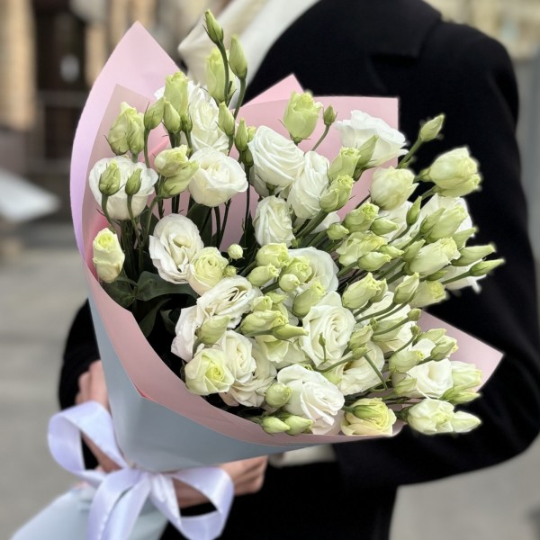 Букет из 9 белых эустом