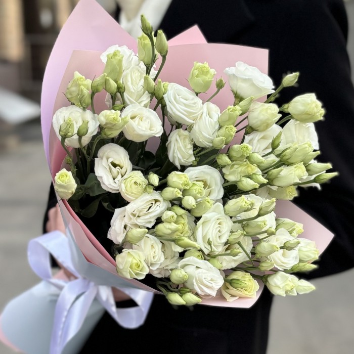 Букет из 9 белых эустом