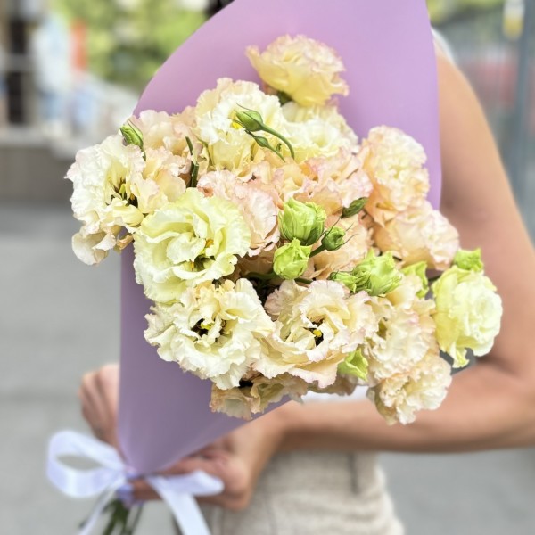 Букет из 9 махровых эустом Шампань