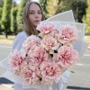 Букет из 9 пышных розовых роз Пинк Мондиаль