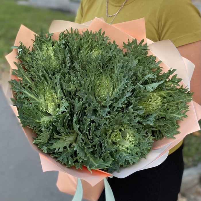 Букет из брассики Крайн Кинг