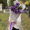 Букет из нежных лавандовых эустом