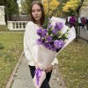 Букет из нежных лавандовых эустом