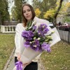Букет из нежных лавандовых эустом