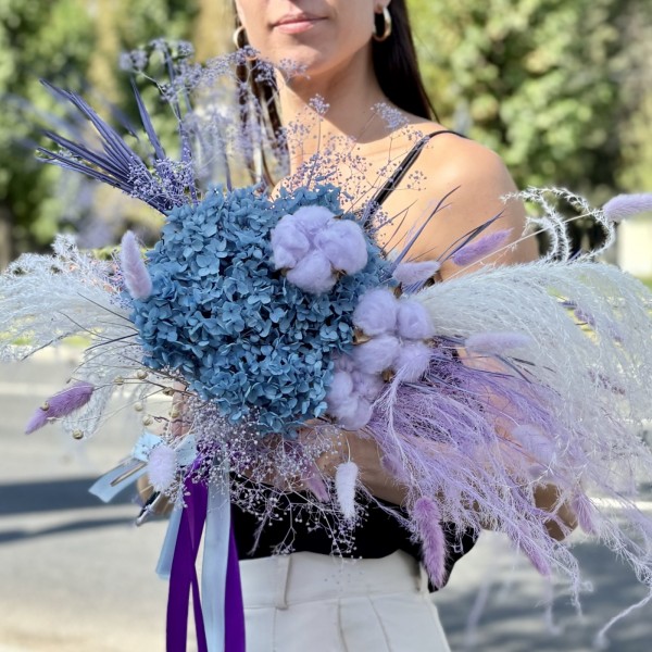 Букет из сухоцветов Голубое Облако