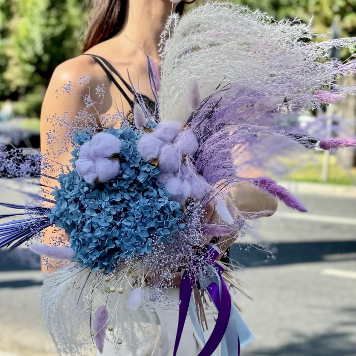 Букет из сухоцветов Голубое Облако