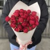 7 кустовых пионовидных роз Ред лэйс