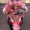 Букет с амариллисом и брассикой