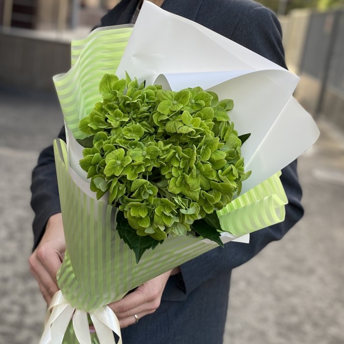 Букет с гортензией Дарк Грин