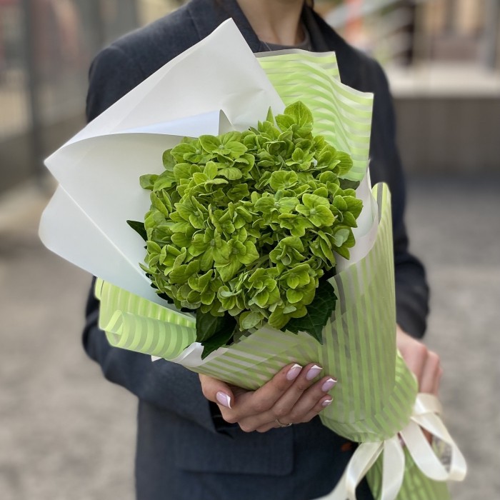 Букет с гортензией Дарк Грин