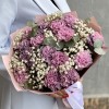 Букет с диантусами и гипсофилой Розовое Облако