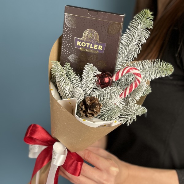 Корпоративный новогодний букет Мини сюрприз