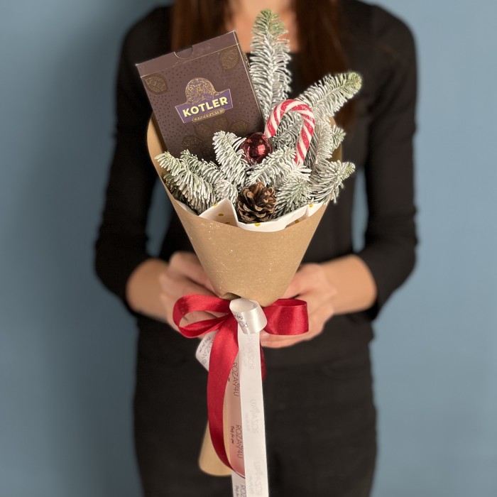 Корпоративный новогодний букет Мини сюрприз