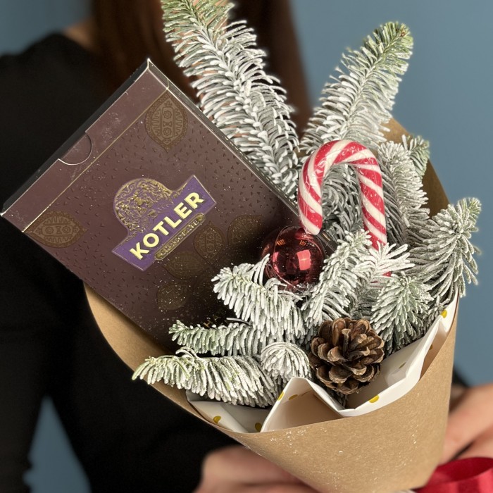 Корпоративный новогодний букет Мини сюрприз