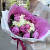 Букет с пионами Флеминг и гортензией
