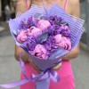 Букет с пионами Флеминг и маттиолой