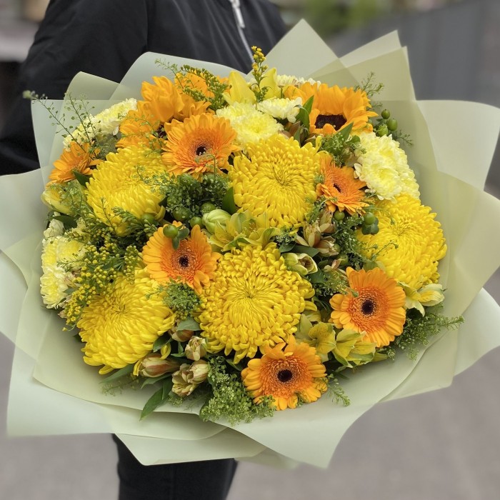 Букет с подсолнухами Солнечные Блики