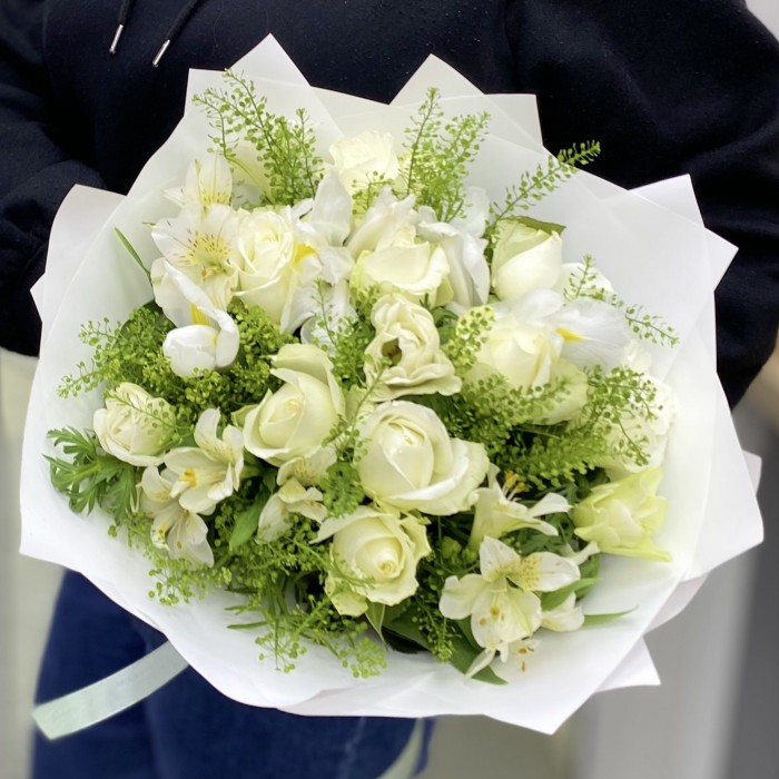 Букет с розами Ванильное Небо