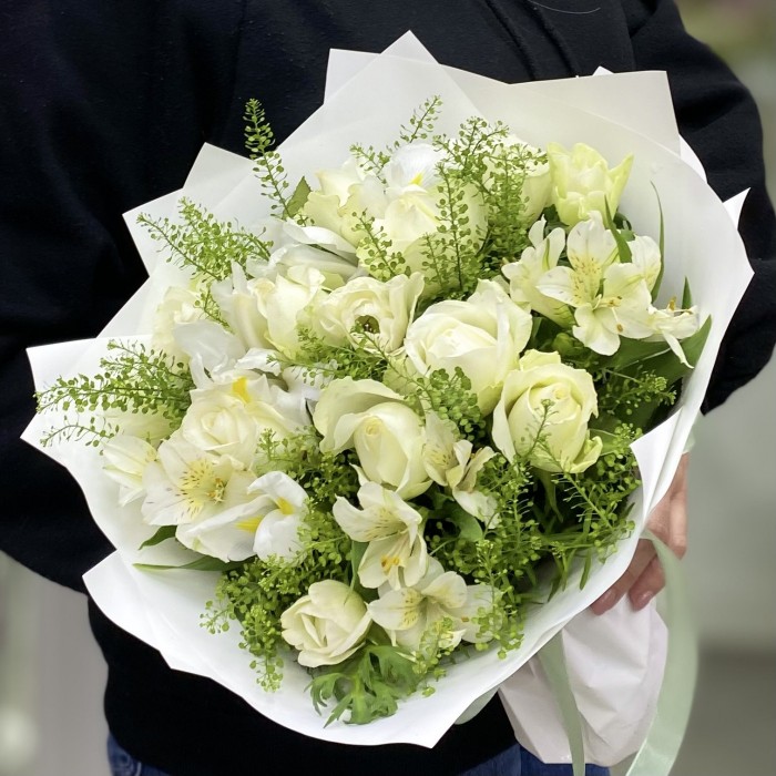 Букет с розами Ванильное Небо