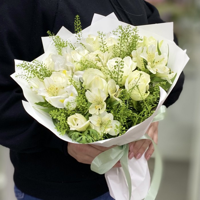 Букет с розами Ванильное Небо