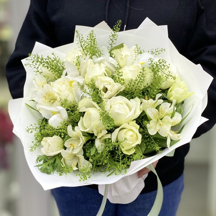 Букет с розами Ванильное Небо