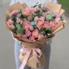 Букет с розами и альстромерией Искренняя улыбка
