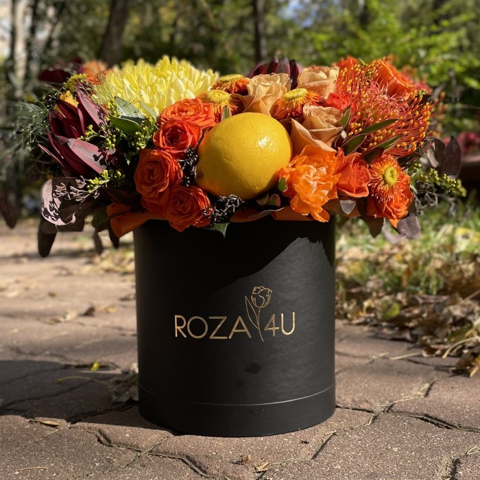 Композиция в коробке Лимонная свежесть