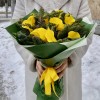 Букет с  желтыми каллами и нобилисом