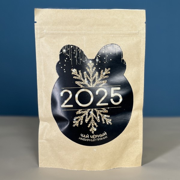 Чай чёрный, имбирный пряник Золотой год
