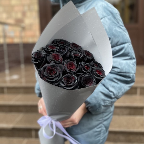 Букет из черных роз