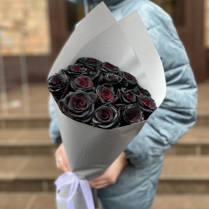 Букет из черных роз