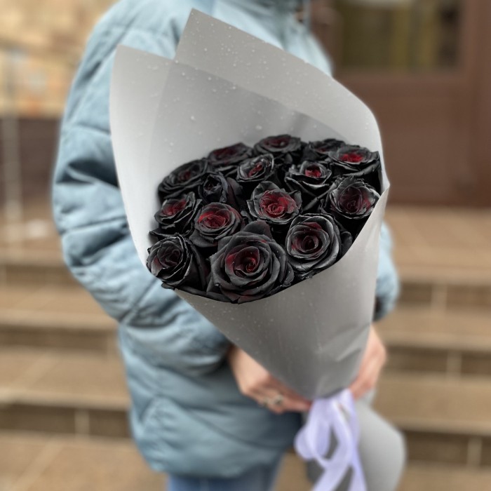 Букет из черных роз
