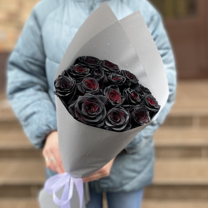 Букет из черных роз