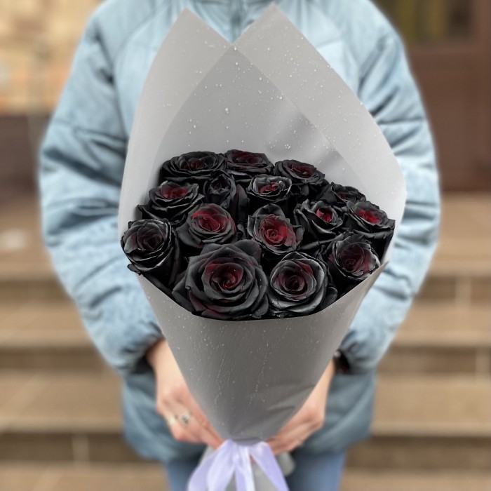 Букет из черных роз