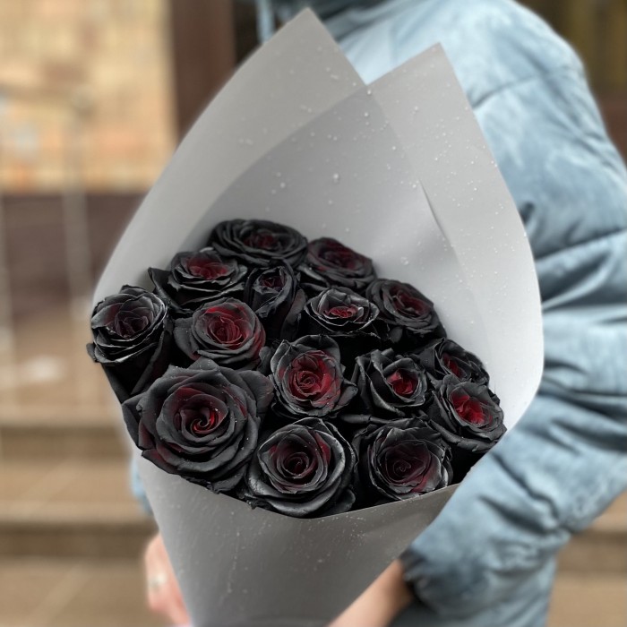 Букет из черных роз