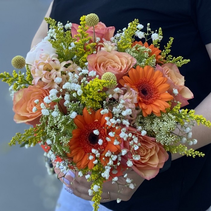 Цветочная композиция в коробке Котик