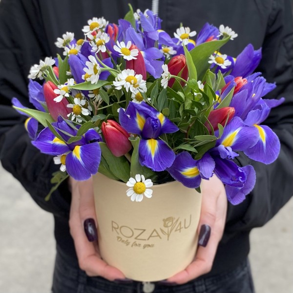 Цветочная поляна в коробке