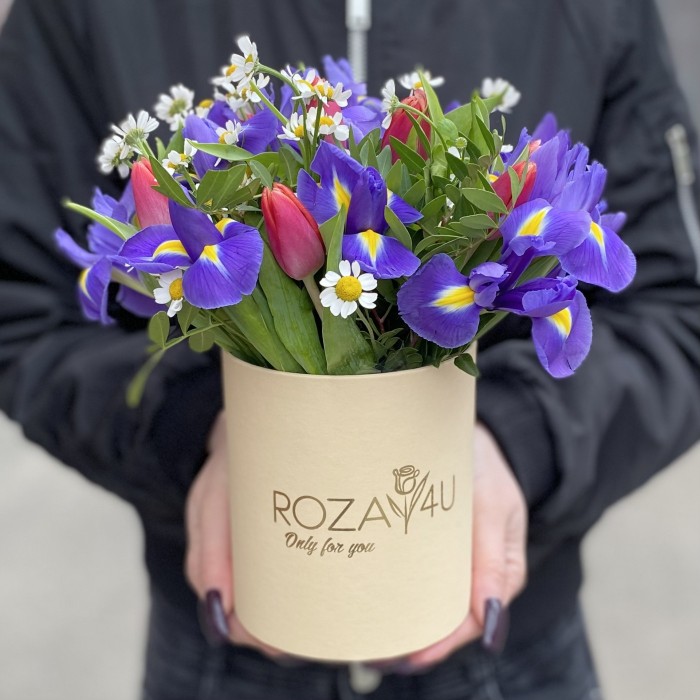 Цветочная поляна в коробке