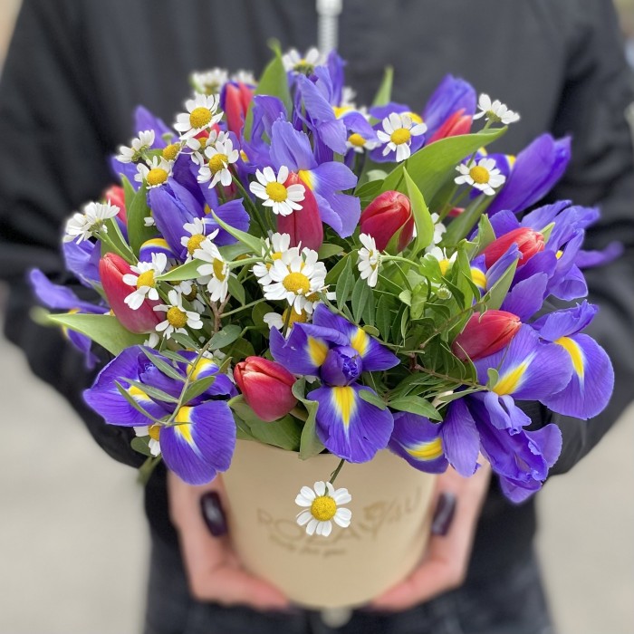 Цветочная поляна в коробке