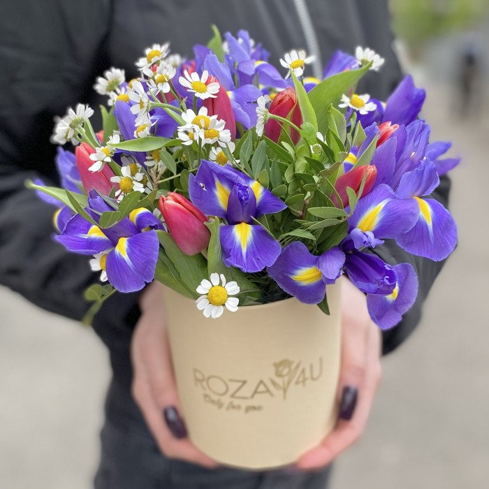 Цветочная поляна в коробке