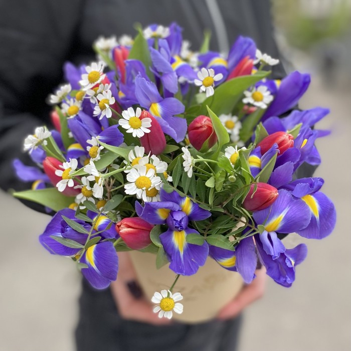 Цветочная поляна в коробке