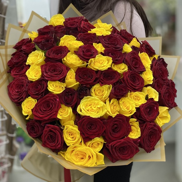 Высокая роза Яркий Микс