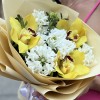 Дуо-букеты для мамы и дочки с желтыми орхидеями