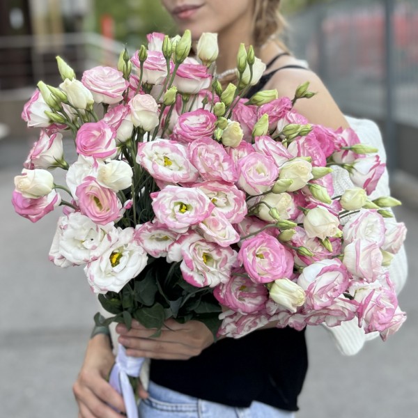 Эустома бело розовая