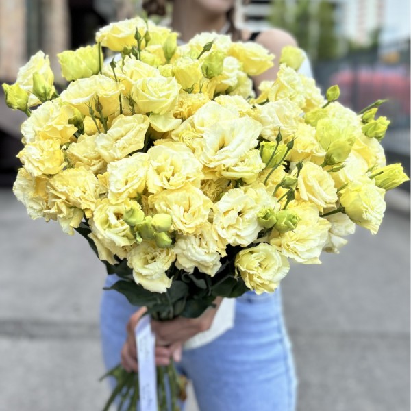 Эустома махровая кремовая