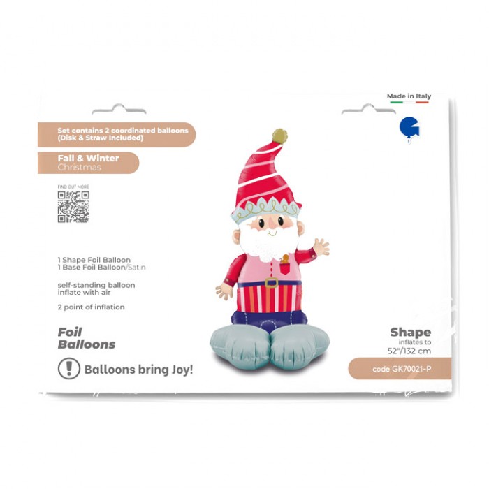 Шар Фигура на подставке Новогодний гном