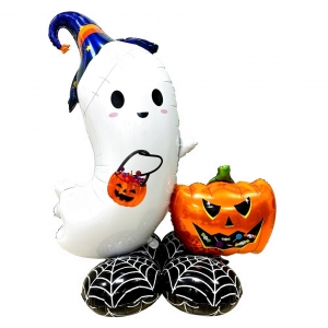 Шар Фигура на подставке, Привидение с тыквой