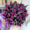 Фиолетовый тюльпан в коробке Любимой Мамочке