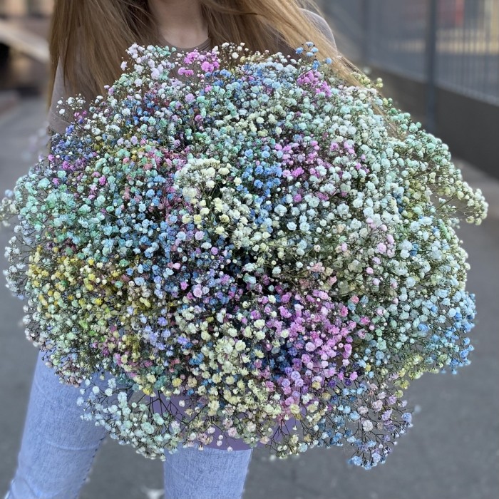 Гипсофила радужная в лиловой коробке