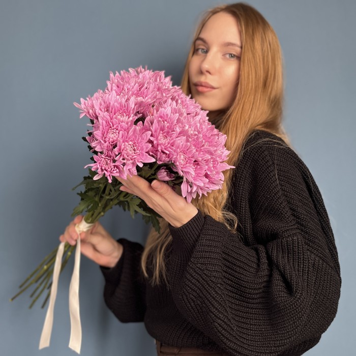 Хризантема кустовая Розовая